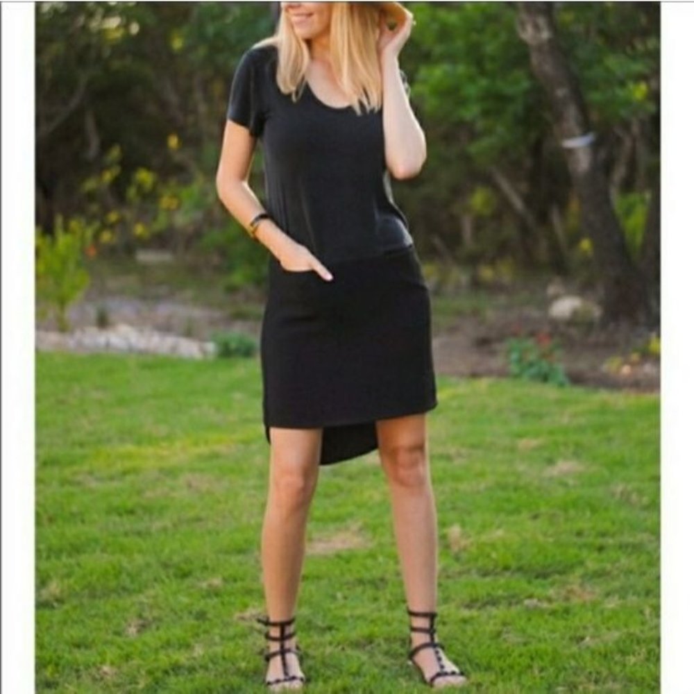 Anthro Dolan Loren Black Dress Size Small - Picture 1 of 9